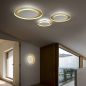 Preview: Round LED ceiling lamp white/gold leaf