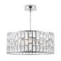 Preview: Round crystal chandelier with silver suspension