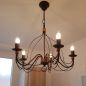 Preview: Chandelier hand-painted in rust with antique effect