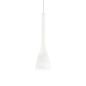 Preview: Narrow long pendant light with white glass body