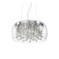 Preview: Pendant lamp Audi 80 with clear glass lampshade and floating pearls