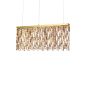 Preview: Crystal pendant lamp Elisir in gold L:80cm