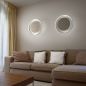 Preview: Runde LED Wand- oder Deckenlampe Farbe: Graubeige/Weiß