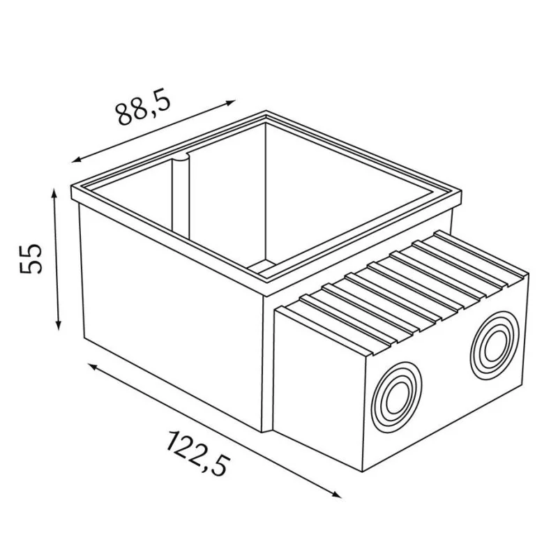 Sketch of recessed box