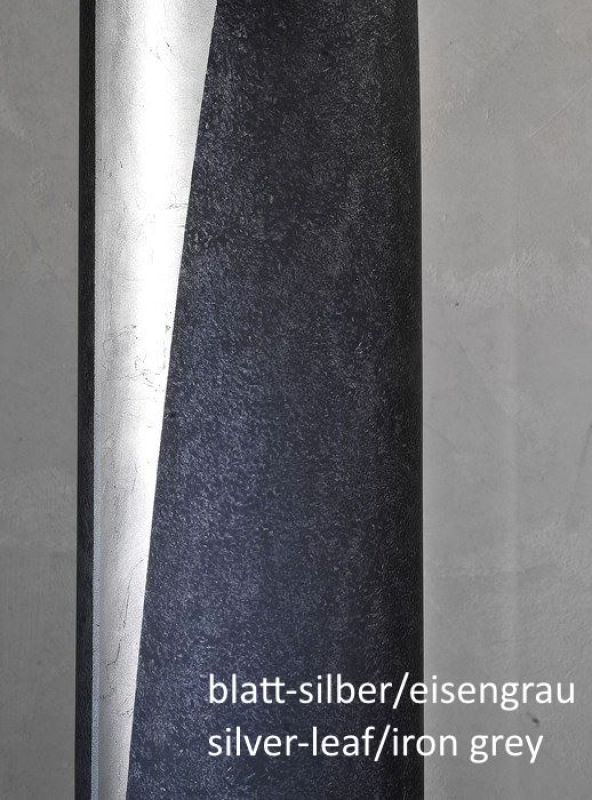Color: iron gray and silver leaf