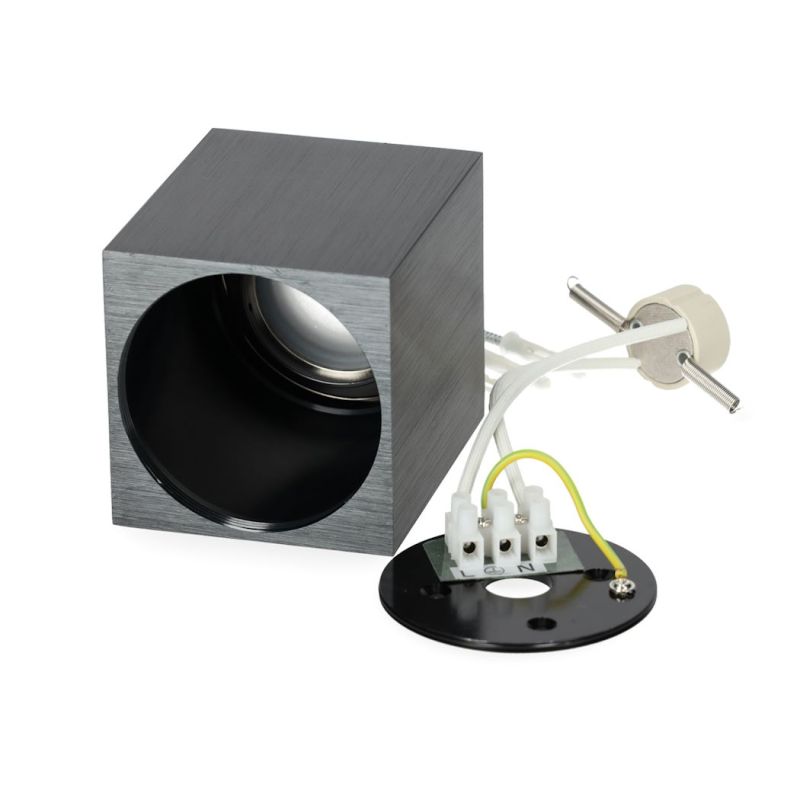 Angular ceiling light for replaceable GU10 light sources