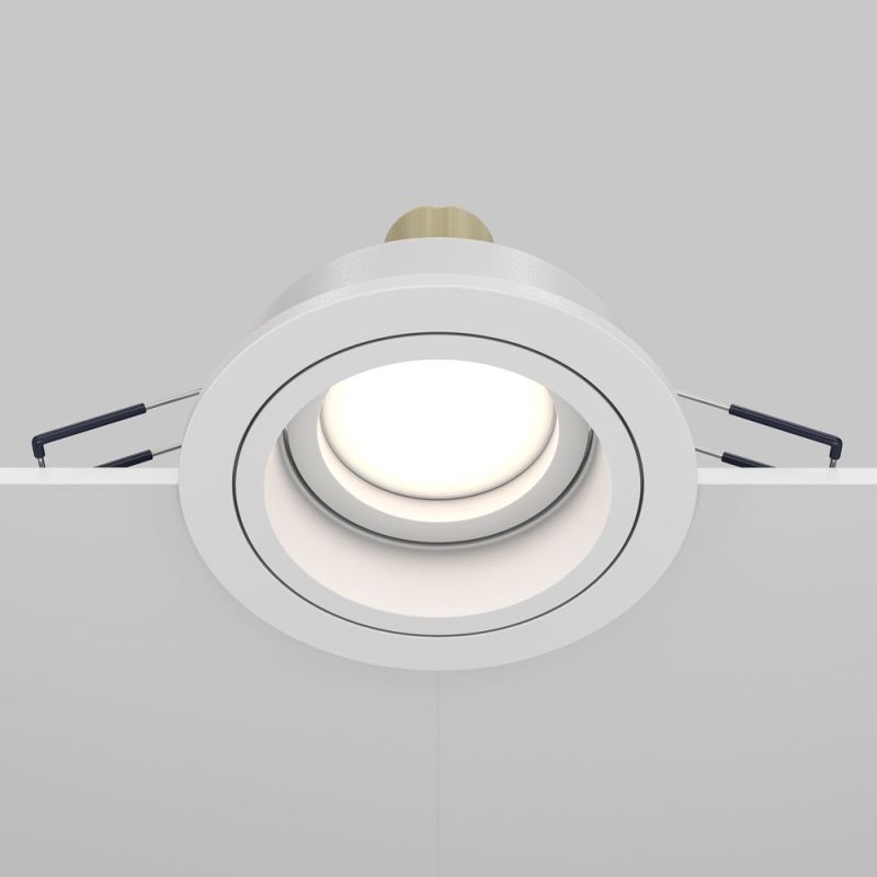 Round recessed ceiling spotlight Atom white