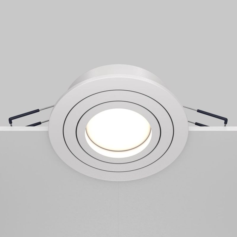 Round recessed ceiling spotlight Atom white