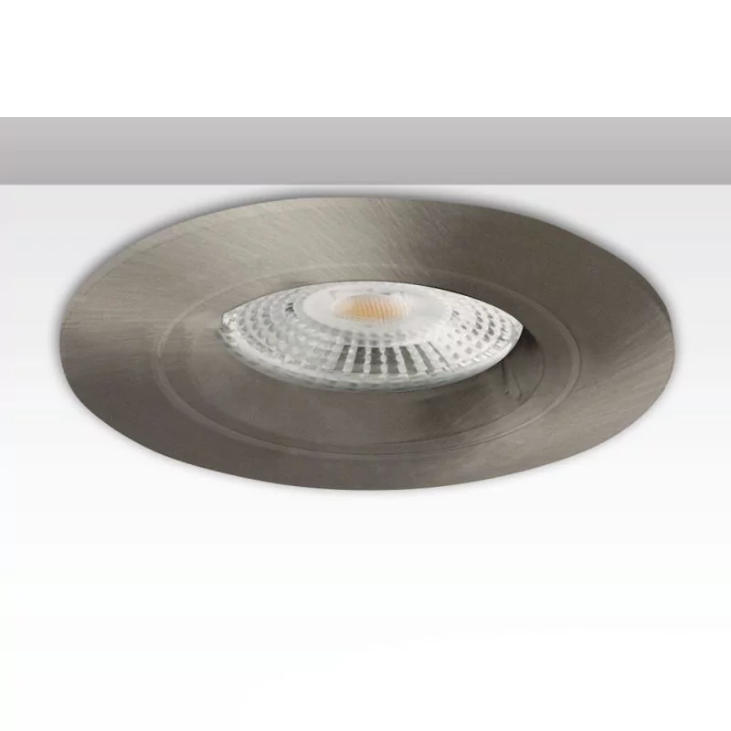 Round recessed ceiling spotlight alu brushed