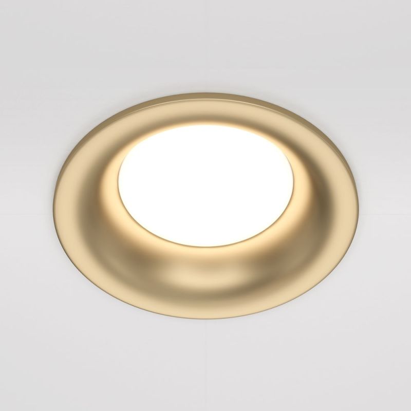 Round ceiling recessed spotlight Slim in gold