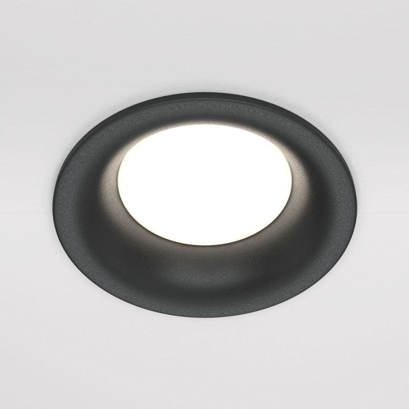 Round ceiling recessed spotlight Slim in black