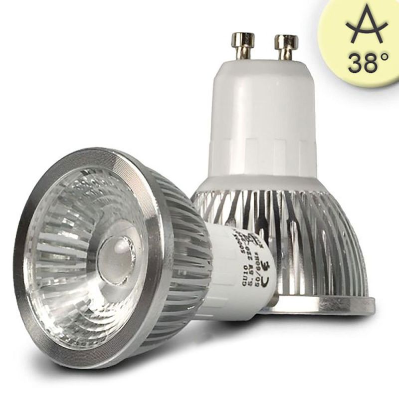 Dimmable GU10 LED lamp in the light colour warm white
