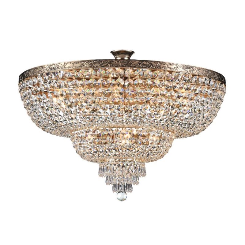 Round living room crystal gold ceiling light Palace Ø:80cm