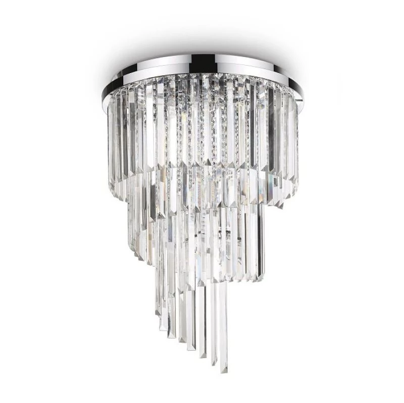 Ideal Lux Carlton crystal chandelier PL12 
