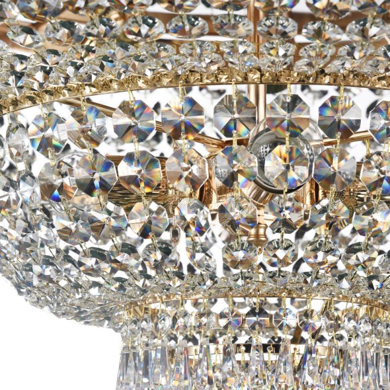 Maytoni Palace crystal chandelier gold 80cm