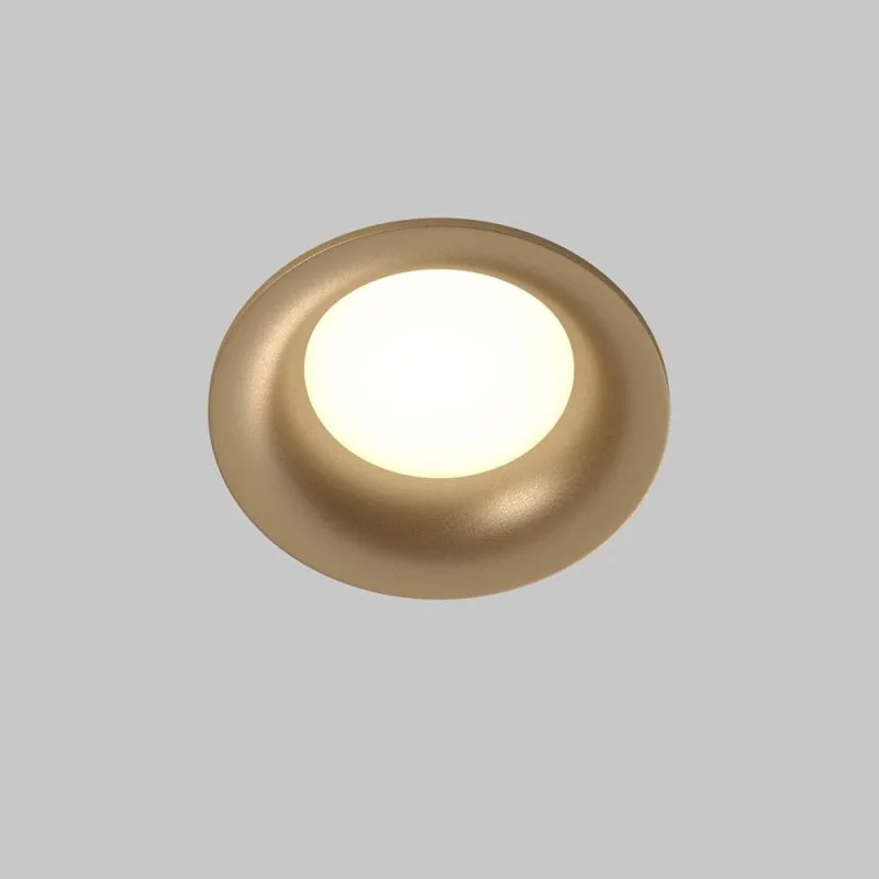 Round recessed bathroom spotlight Slim in gold