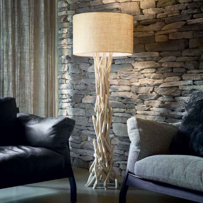 Treibholz Stehleuchte Driftwood von Ideal Lux für´s Wohnzimmer