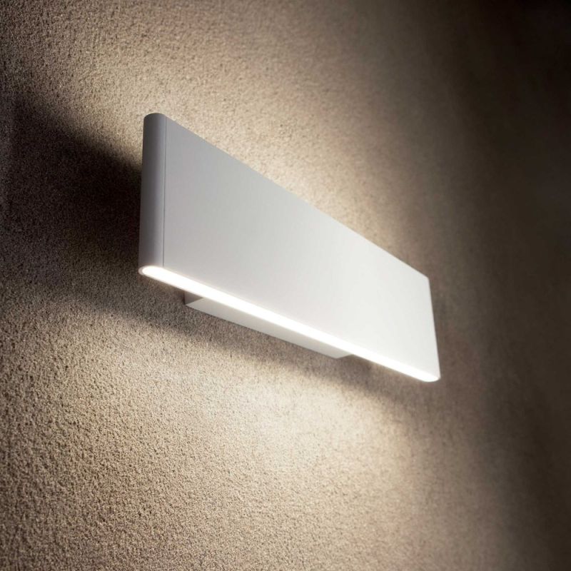 Flat LED wall light Desk in white