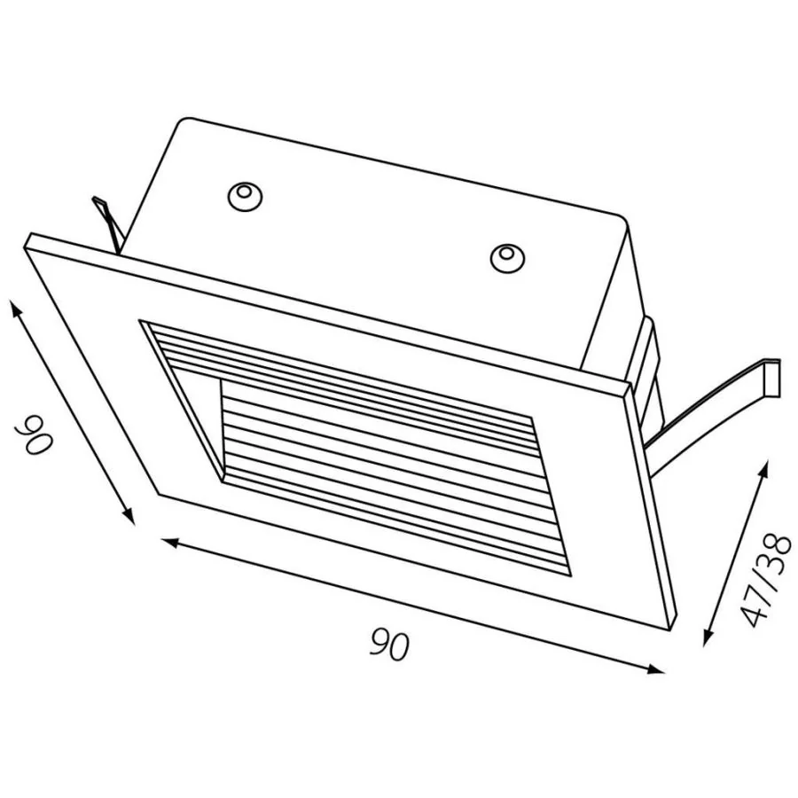 Sketch recessed wall light