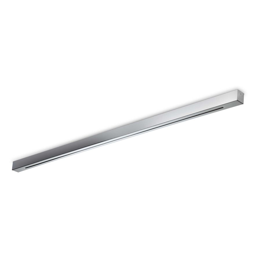 Elongated lamp canopy 6-fold in chrome / silver