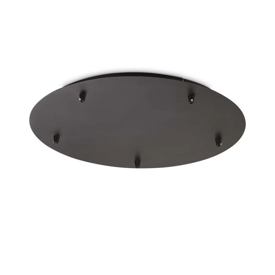 Round ceiling canopy 5-fold in black