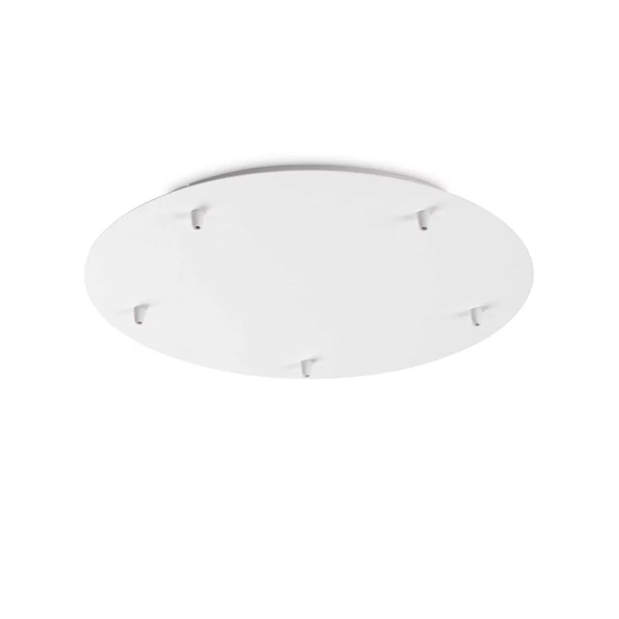 Round lamp canopy 5-fold in white