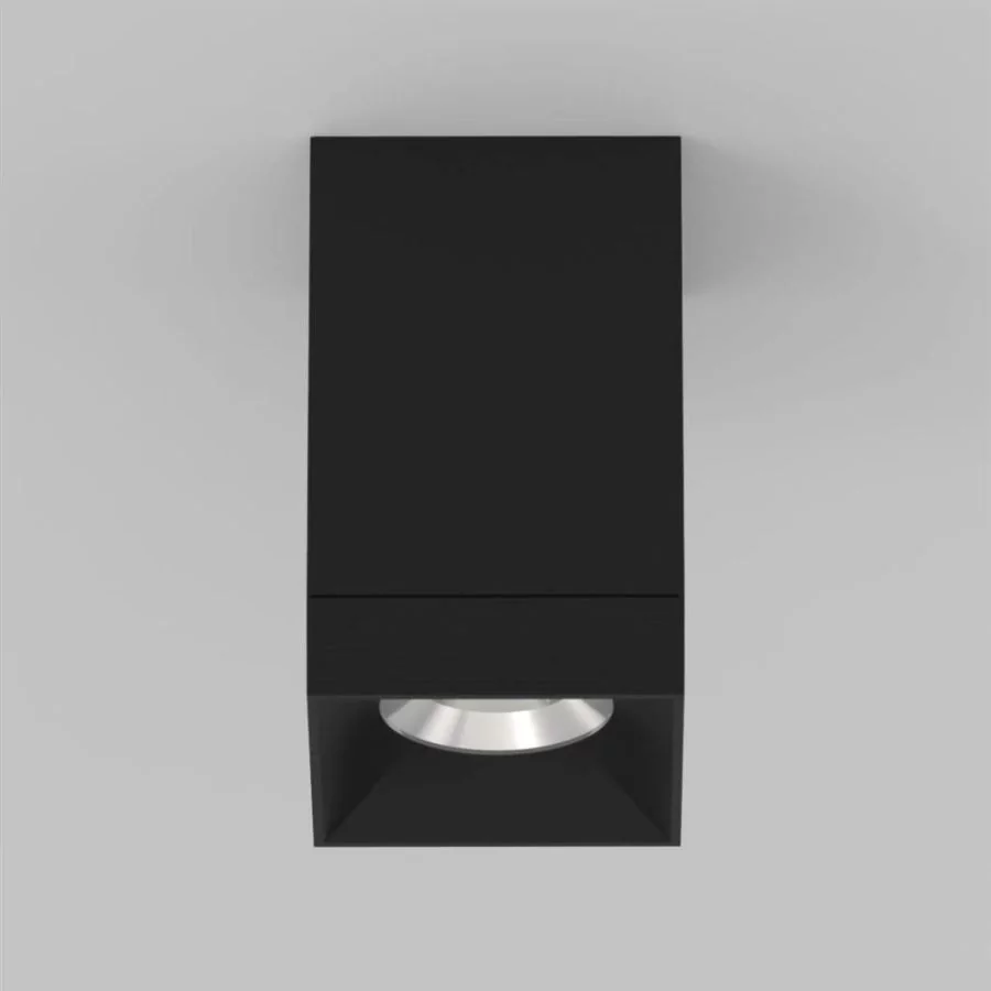 Black ceiling cube with powerful LED