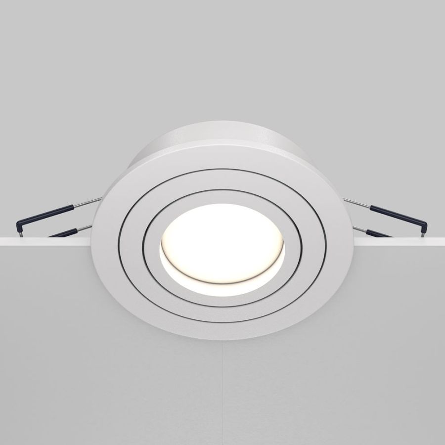 Round recessed ceiling spotlight Atom white