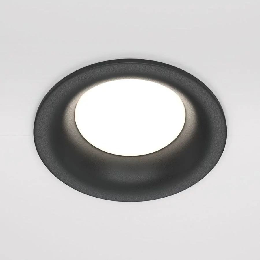 Round ceiling recessed spotlight Slim in black