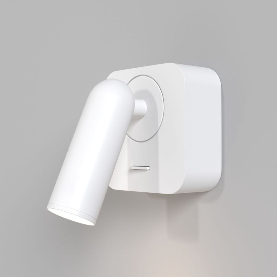 Mirax angular LED wall-mounted reading light in white